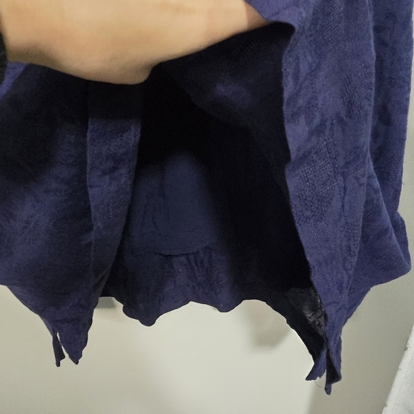 By Anthropologie Plus Size Finley Lace Up Linen Blend Shirt Dress in Blue breath - Picture 9 of 12